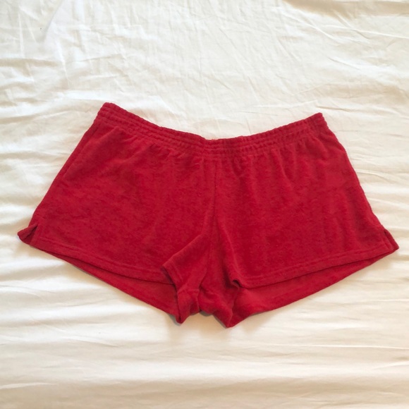 Soffe Pants - Red terry cloth Soffe shorts